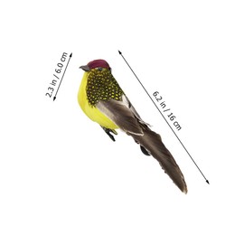 WOFASHPURET 4pcs Artificial Feathered Birds - Simulation Foam Birds Garden Ornaments for Home Decor, Miniature Magpie Models for Garden Layout, Multi-Color