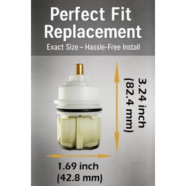 ALITZ RP32104 Shower Cartridge Replacement for Delta Monitor 1700 Series (1998–2005), Upgraded Brass Stem, Fix Leaks & Restore Water Pressure, Compatible with Delta Tub/Shower Faucets