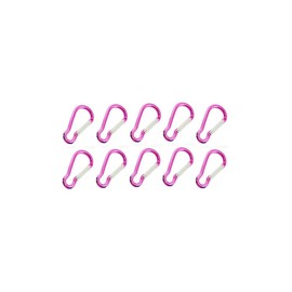 Rohans Carabiner Carabina Clip Snap Hook Clip Small Keyring Camping Sports Karabiner Coloured (Pink)