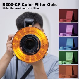 Godox R200-CF Colour Filter Set Colour Films Gel Colour Filter Colour Gels for Photographers for GODOX R200 Ring Flash Head Special Accessory for AD200 AD200 Pro
