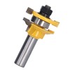 2Pcs 1/2in Shank Router Bit Woodworking Cabinet Door Carbon Steel