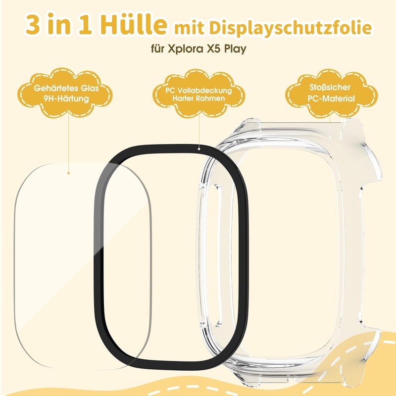 Tuocal Pack of 3 Case Compatible with Xplora X5 Play