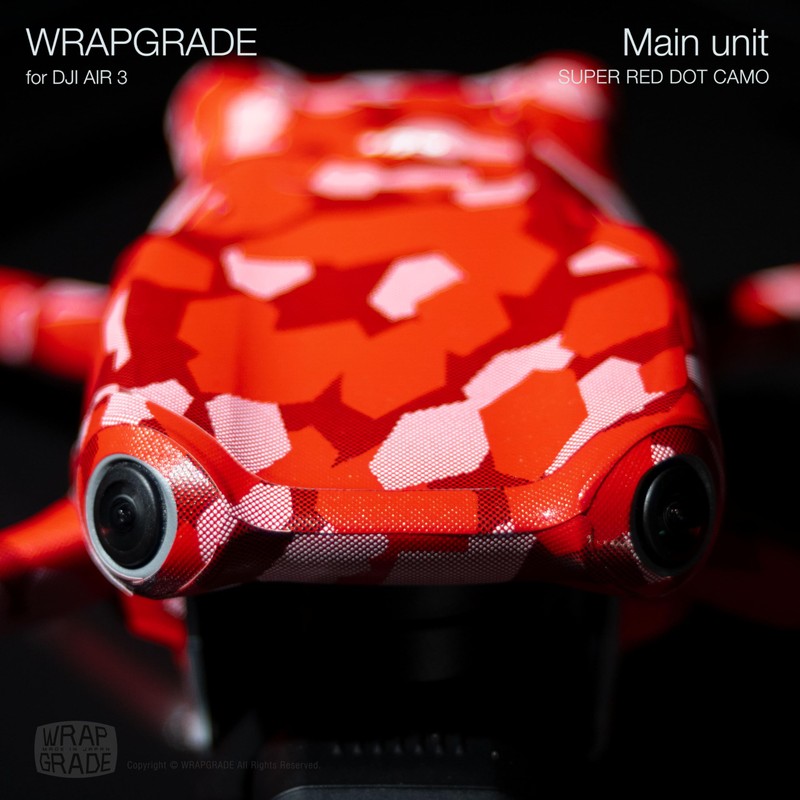 WRAPGRADE Skin Compatible with DJI Air 3 (Super Red Dot