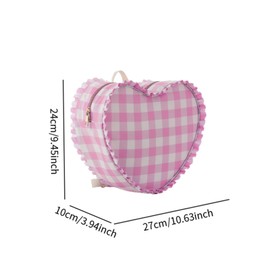 perfeclan Herzförmige Make -up -Tasche süßer Make -up -Organisator für Frauen Mädchen, Valentinstag, Rosa