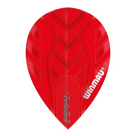 WINMAU Prism Zeta Red Extra Thick Dart Flights - 1 Set per Pack (3 Flights Total)