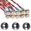 Gebildet 10pcs 6mm 1/4" 110V-220V AC LED Waterproof Metal Indicator