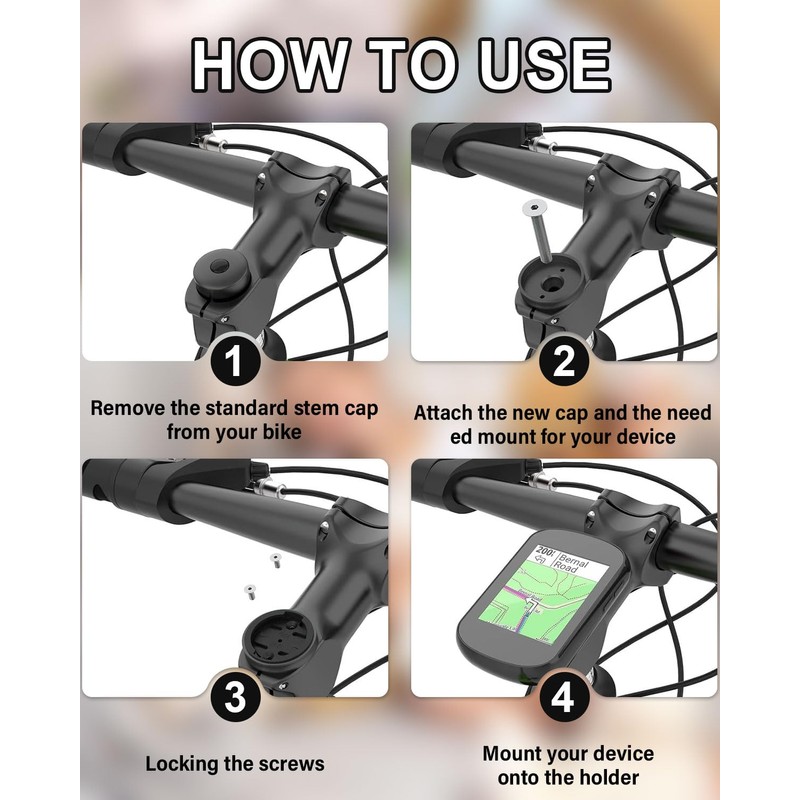 JUKOTA Pack of 2 Bicycle Mount for Garmin Edge, Garmin