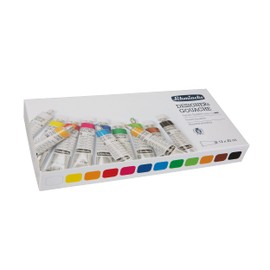 Schmincke - Designers Gouache, 12 x 20 ml Tubes, 72 014 097, 12 Colours, Cardboard Set, Streak-Free, Maximum Opacity, Colour intens and Velvet-matt