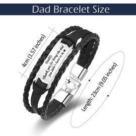 CERSLIMO Gifts for Dad Bracelets - Dad Gifts from Daughter/Son, Bracelet Gifts for Dad Daddy Thank You Gift for Dad | Presents for Dad Christmas Gifts, Birthday Gifts for Dad Fathers Day