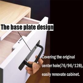 Westablize 12 Pack 5 Inch 128 mm Self-Adhesive Matte Black Round Cabinet Handles with Base Plate Aluminum Cabinet Pulls for Sliding Door Charcuterie Board Black Drawer Handles Drill&Punch Free