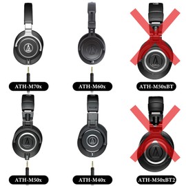 GEEKRIA Audio Cable Compatible with ATH ATH-M70x ATH-M60x ATH-M50x ATH-M40x M50xrd M50xwh Headphones, 2.5mm Aux Replacement Stereo Cord (5.6 ft/1.7 m)