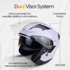 PITMOTO Open-Face Motorcycle Helmet. DOT, Model PM-768-White-Large