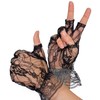 Skeleteen Fingerless Lace Black Gloves - Ladies and Girls Ruffled