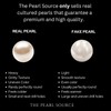 The Pearl Source 8-9mm Genuine White Freshwater Cultured Pearl Sandy