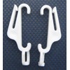 White Fast Track Curtain Gliders - 40mm Hooks for Window