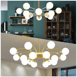 Luxshiny Glass Globe Lamp Shades Frosted Glass Shade Replacement Neckless Opening Lamp Shade Lighting Fixture Replacement for Floor Chandelier Pendant Wall Sconces 12cm