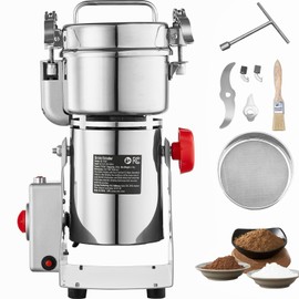 Happybuy 300g Electric Grain Mill Grinder, High Speed 1500W Commercial Spice Grinders, Stainless Steel Pulverizer Powder Machine, for Dry Grains Spices Cereals Coffee Corn Pepper, Swing Type
