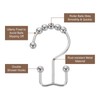 sourcing map 12Pcs Shower Curtain Hooks, Metal Double Glide Shower