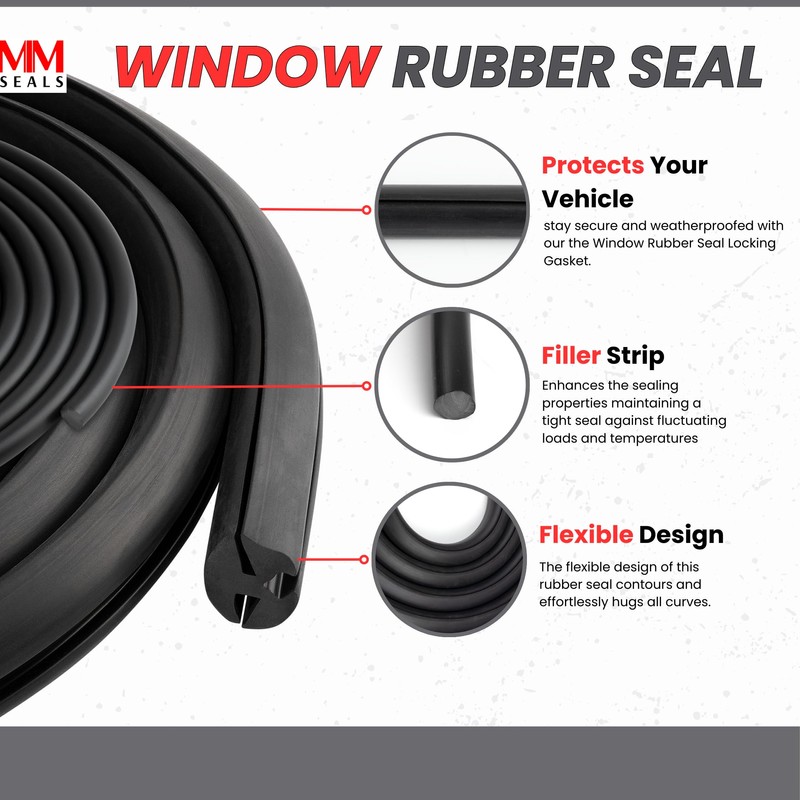 EPDM Dense Rubber Window Locking Gasket Weather Stripping Window Seal,