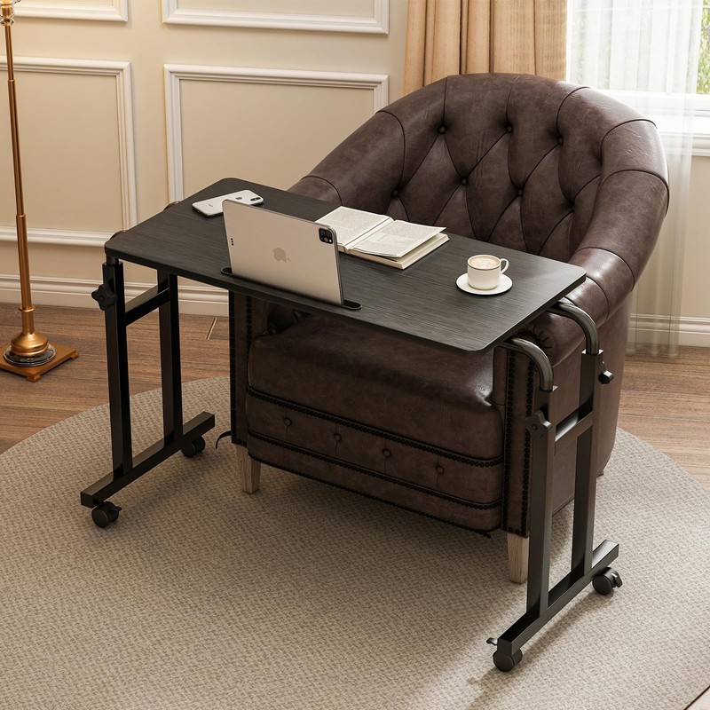Furist Overbed Table with Wheels Laptop Desk Cart Table Over