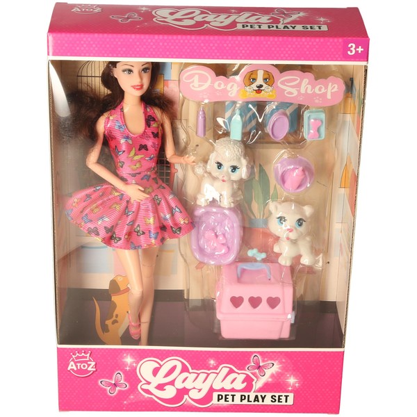 Atoz Layla Pet Play Set - 3 Assorted Designs, Toy