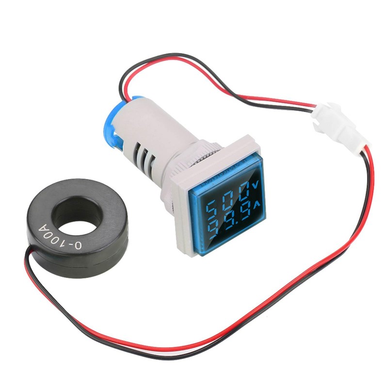 LED Digital Display, Voltage Tester 60-500V 0-100A AC Volt, Volt