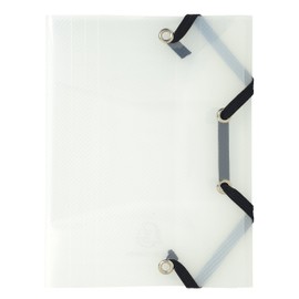 Exacompta 50700E 12x16 cm Crystal Colours 3 Flaps Elasticated Polypropylene Folder (Random Color)