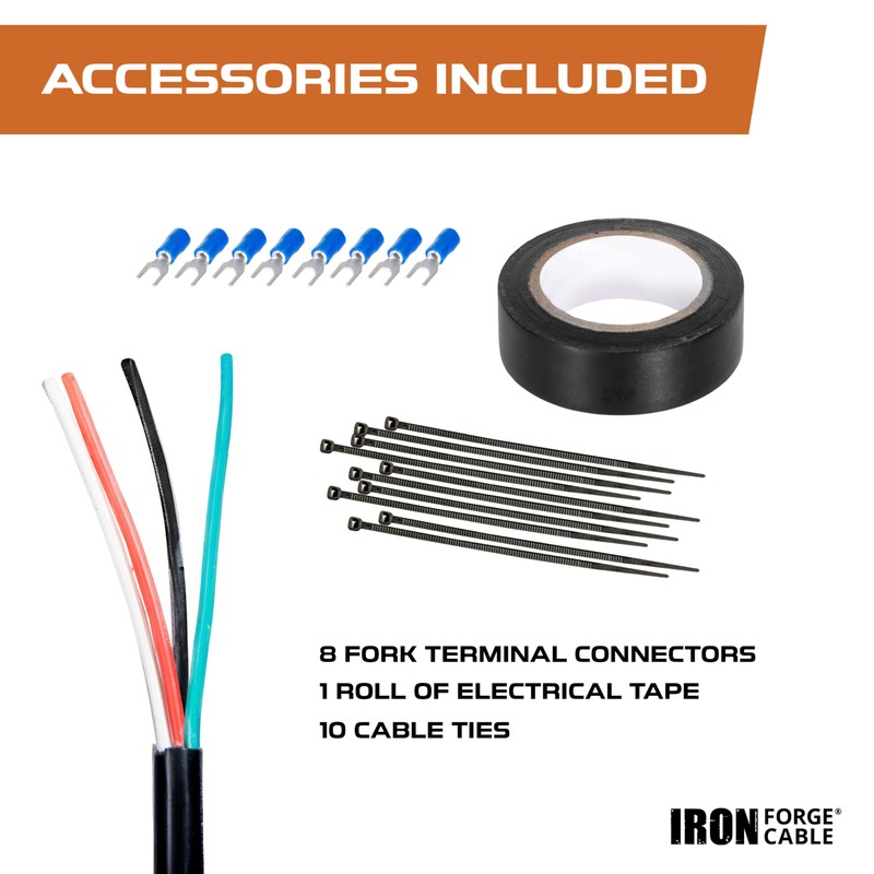 Iron Forge Cable 14/4 Mini Split Wire - 100ft, 300V,