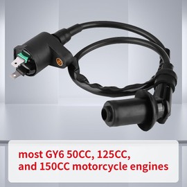 Alrens Motorcycle Spark Coil Ignition Coil 50cc Ignition Coil Spark Plug High Voltage Ignition Wire for GY6 Engine 169cc Dirtbike 125cc Moped dirtbike