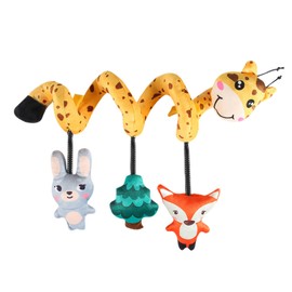 Baby Stroller Toy - High Contrast Stroller Activity Toy with Music - Stimulates Senses Interactive Toddler Supplies for Entertainment Distraction Visual Stimulation