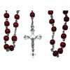 Amelia Mae Red Rose Scented Wood Rosary Beads Christian Catholic