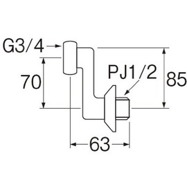 三栄 Faucet [Sanei] faucet parts Eccentric Tube [U3 – X – 70] [Faucet Sun Stingray]