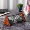 ELAINESTORE Hourglass Timer 60 Minute, Triangle Wooden Frame Decorative Sand