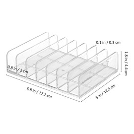 BESTOYARD Eye Shadow Storage, 7 Compartments, Cosmetic Storage, Acrylic, Partition Stand, Acrylic Case, Tabletop, Makeup Box, Makeup Storage Case, Transparent, Makeup Storage Box, Small Items, Clear