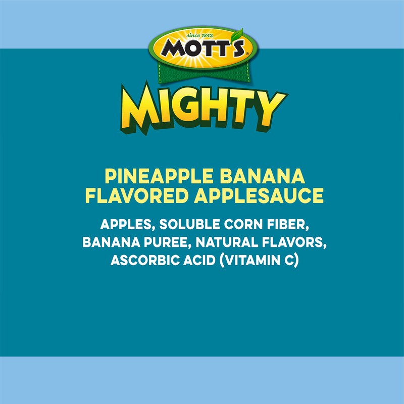 Mott's Mighty Applesauce Variety Pack, 3.2 oz Clear Pouches, 48