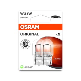 Osram Original Line 12 V, glass wedge base, W21W, double blister pack, 2 lamps, white