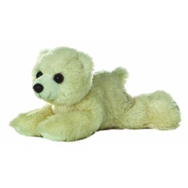 Aurora, 13294, Mini Flopsie Polar Bear, 8In, Soft Toy, Beige