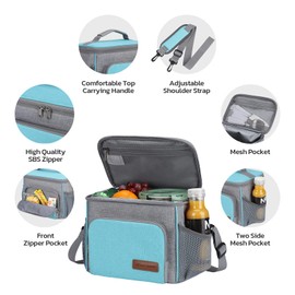Maelstrom Lunch Box for Men,Insulated Lunch Bag Women/Men,Leakproof Lunch Cooler Bag,Lunch Tote Bag,8L,Blue