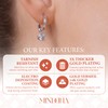 MINDDHA 5 Pairs Teardrop CZ Huggie Hoop Earrings Set for