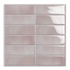 10 Sheets Subway Tile Peel and Stick Backsplash,12”×12”Pink Self Adhesive