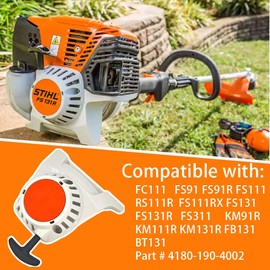 Gioong FS131 Rewind Starter Compatible with FC91 FC96 FC111 FS91 FS91R FS111 RS111R FS111RX FS131 FS131R FS311 KM91R KM111R KM131R FB131 BT131 Part # 4180-190-4002