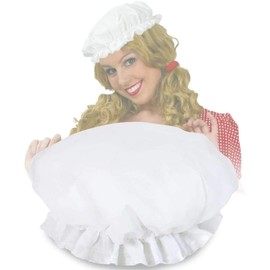 KarnevalsTeufel Veil Dance Wedding Set Pointed Hat & Sleep Cap Wedding Use Wedding Tradition Veil Removal Gift Idea, White