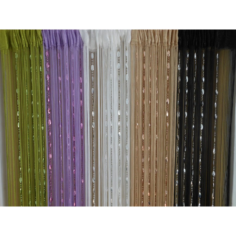 ZiDeTang Button Beaded Door Curtain Fringe Tassel Living Room Divider