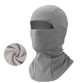 ROCKBROS Men's Balaclava Windproof Ski Mask Cold Weather Balaclava Mask Winter Thermal Hood for Skiing Cycling Helmet Grey