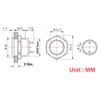 Andux Space JSANKG-01 Momentary Waterproof Push Button Switch Mini Set