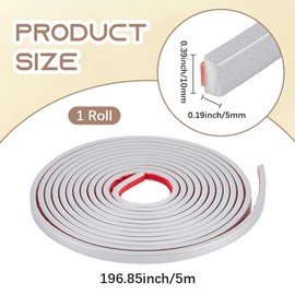 CRASPIRE 16.4ft x 0.39inch Peel and Stick Trim Silver Self Adhesive Flexible Decorative Strip Wall Molding for Walls Chair Rail Panel Moulding for Home Decor Tile Edge Door Mirror Frame