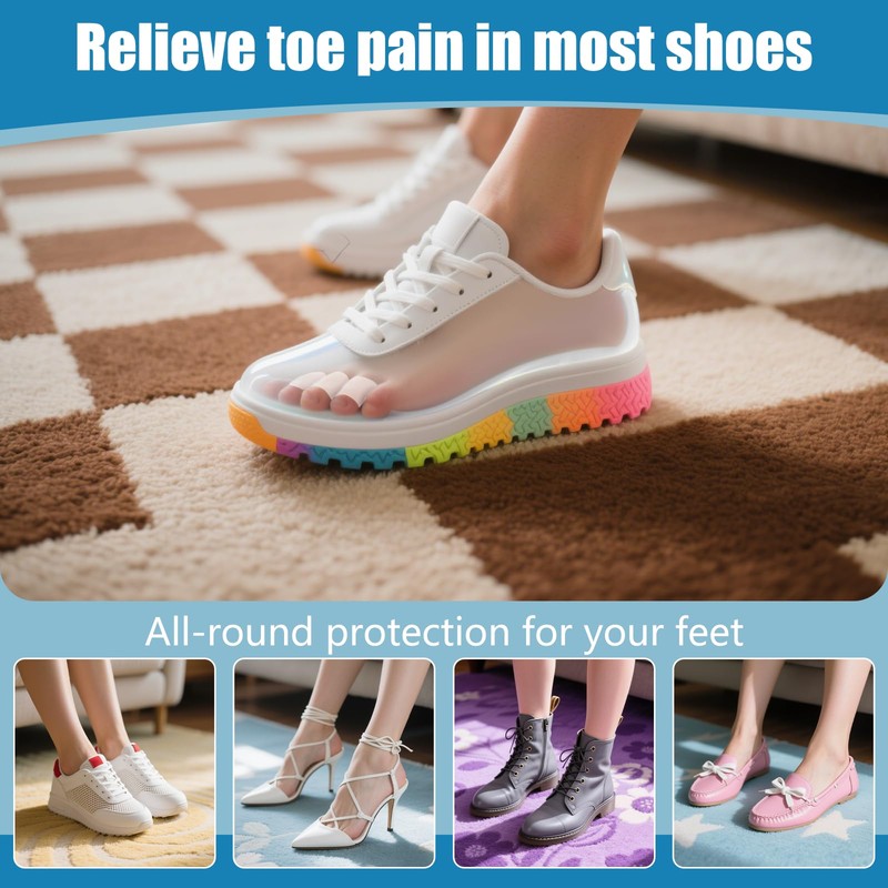 JKcare Pinky Toe Sleeves Gel Corn Cushion Pads 10 Pairs/20