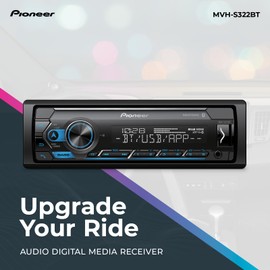 Pioneer Pioneer MVH-S322BT Bluetooth Car Stereo with USB/AUX Inputs, Smartphone Connectivity, Pioneer Smart Snyc, and Hands-Free Calling for Enhanced in-Car Audio Experience