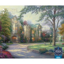 Ceaco - Sapphire Select - Thomas Kinkade - Beyond Summer Gate - 1000 Piece Jigsaw Puzzle – Challenging & Fun – Blue Backed Puzzle Board – Giftable Display Box - Full Size Poster Included