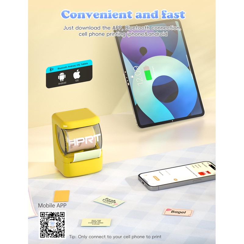 HPRT NEW1 Label Maker - Bluetooth Label Make Machine with